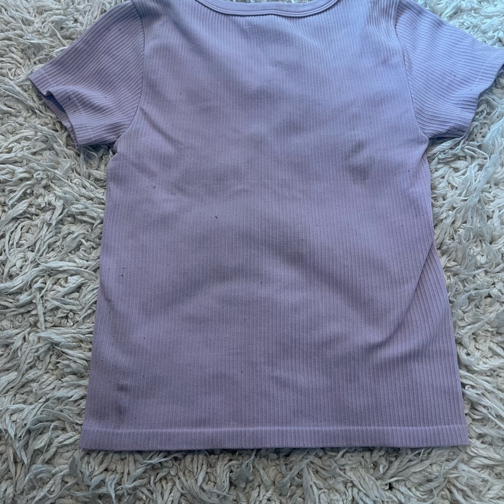 No Boundaries Purple Crop Top Short Sleeve T-Shirt